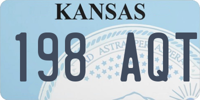 KS license plate 198AQT
