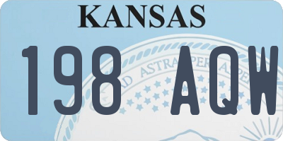 KS license plate 198AQW