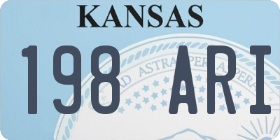 KS license plate 198ARI