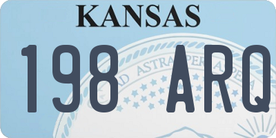 KS license plate 198ARQ