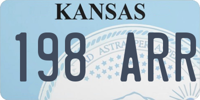 KS license plate 198ARR