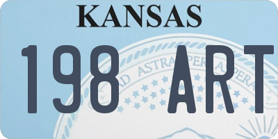 KS license plate 198ART