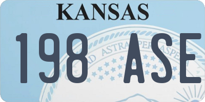 KS license plate 198ASE