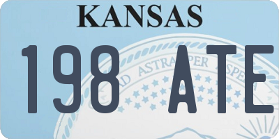 KS license plate 198ATE