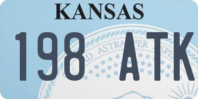 KS license plate 198ATK