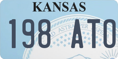 KS license plate 198ATO