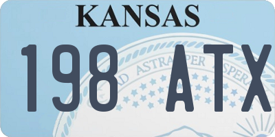 KS license plate 198ATX