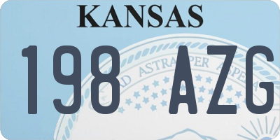 KS license plate 198AZG