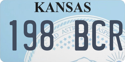 KS license plate 198BCR