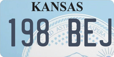 KS license plate 198BEJ