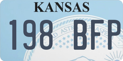 KS license plate 198BFP