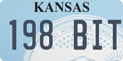 KS license plate 198BIT