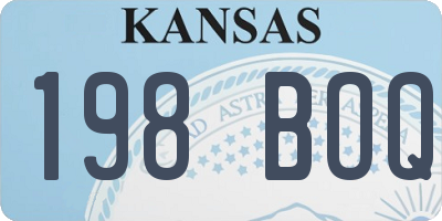 KS license plate 198BOQ