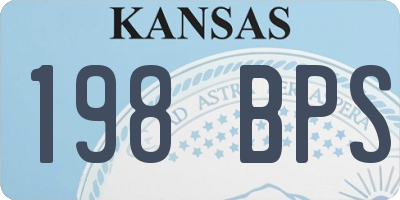 KS license plate 198BPS