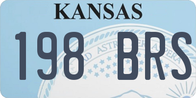 KS license plate 198BRS