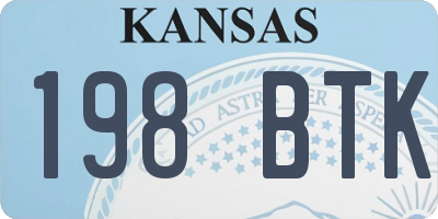 KS license plate 198BTK