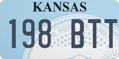 KS license plate 198BTT
