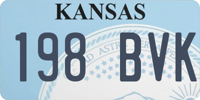 KS license plate 198BVK