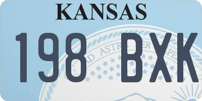 KS license plate 198BXK