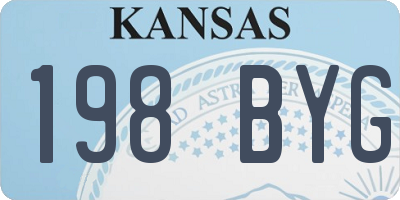 KS license plate 198BYG