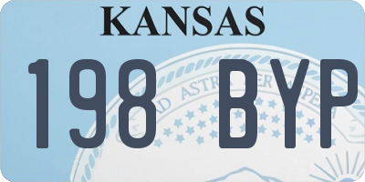 KS license plate 198BYP