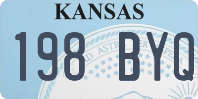 KS license plate 198BYQ