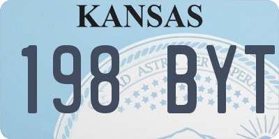KS license plate 198BYT