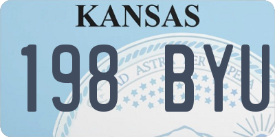 KS license plate 198BYU