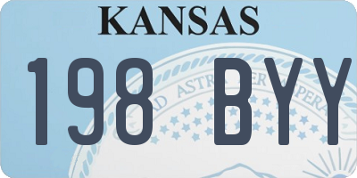 KS license plate 198BYY
