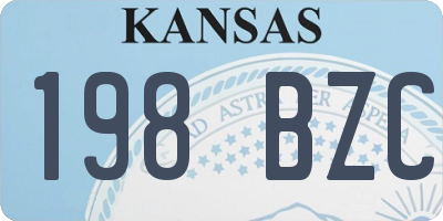 KS license plate 198BZC