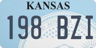 KS license plate 198BZI