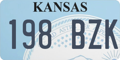 KS license plate 198BZK