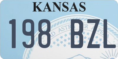 KS license plate 198BZL