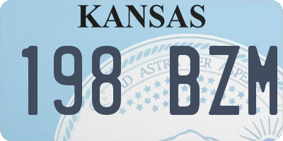 KS license plate 198BZM
