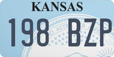 KS license plate 198BZP