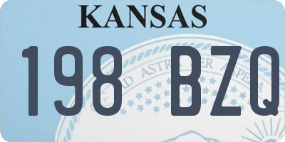 KS license plate 198BZQ