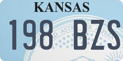 KS license plate 198BZS