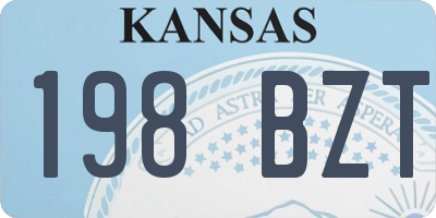 KS license plate 198BZT