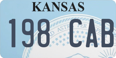 KS license plate 198CAB