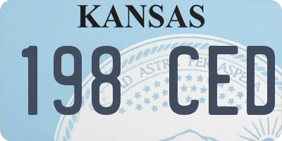 KS license plate 198CED