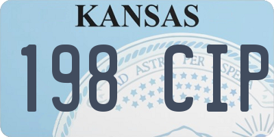 KS license plate 198CIP
