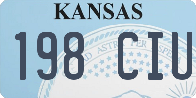 KS license plate 198CIU