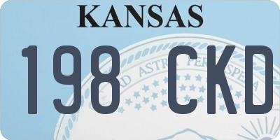 KS license plate 198CKD