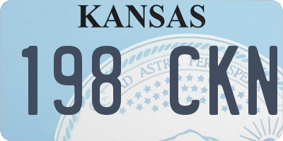 KS license plate 198CKN