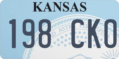 KS license plate 198CKO