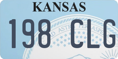 KS license plate 198CLG