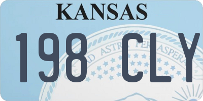 KS license plate 198CLY