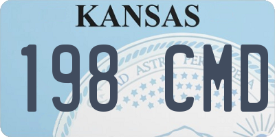 KS license plate 198CMD