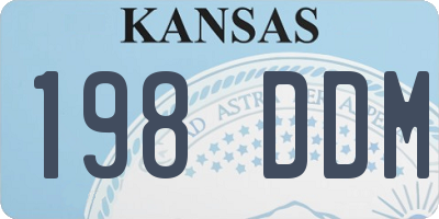 KS license plate 198DDM