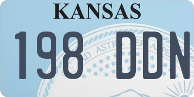 KS license plate 198DDN